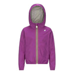 K-Way Giubbino Reversibile con Zip E Cappuccio per Bambina K61313W VIOLA/GRIGIO K-WAY 
