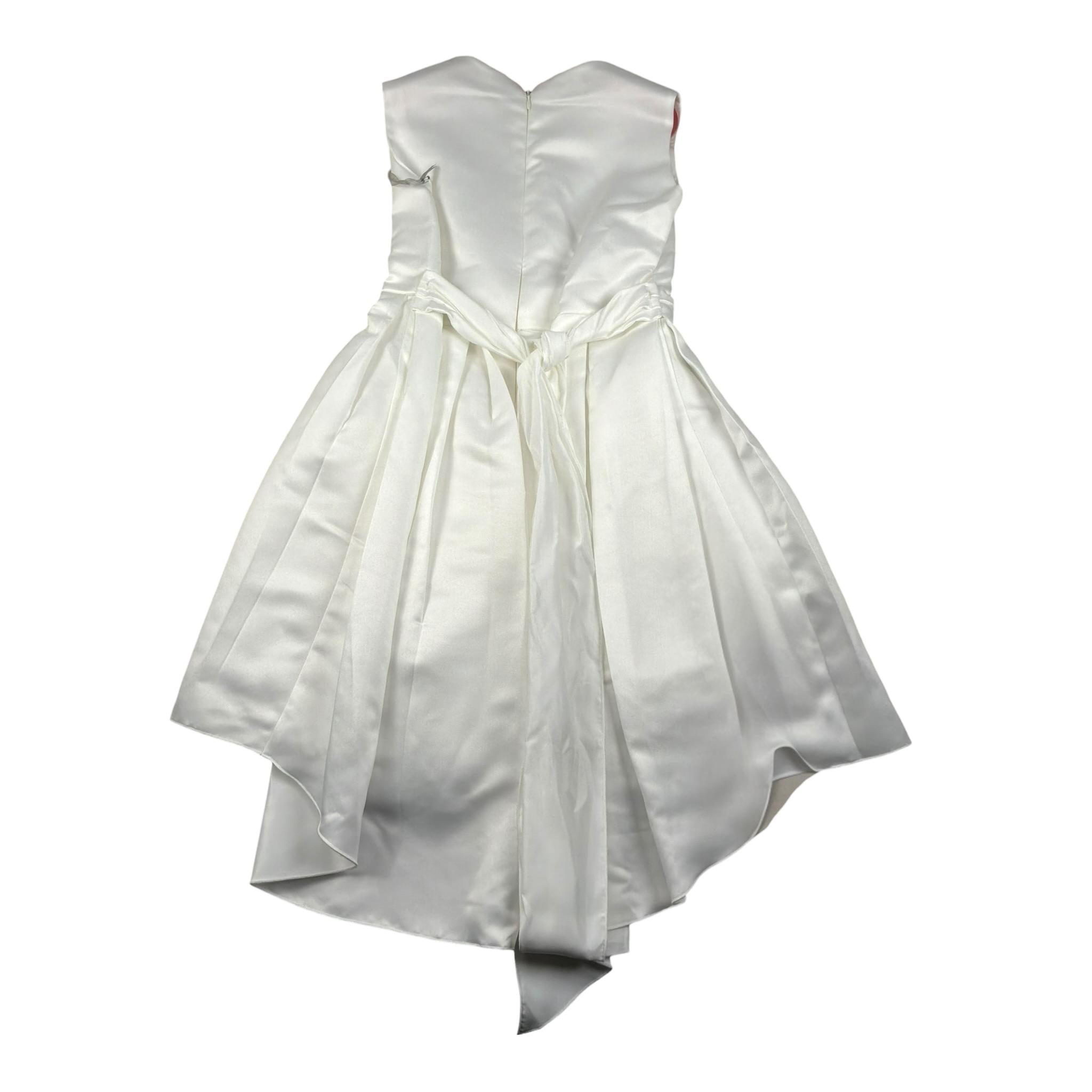 Magnifica Lulu Abito Cerimonia Giromanica Tinta Unita per Bambina SIMONAA BIANCO MAGNIFICA LULU 