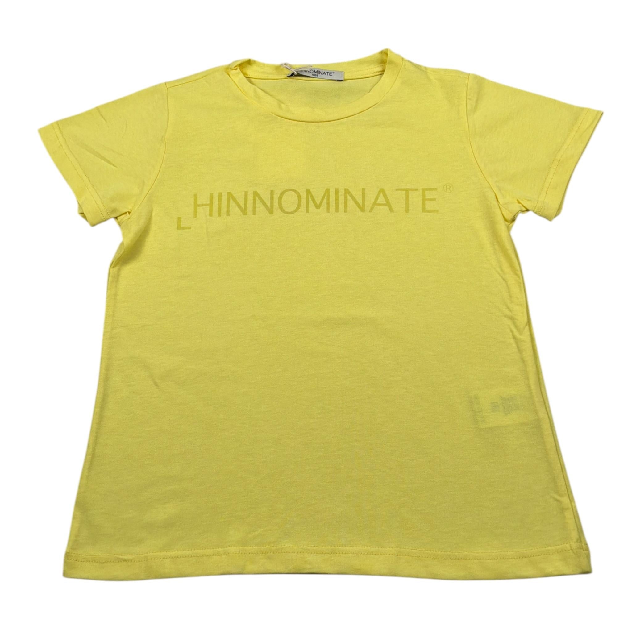 Hinnominate T-Shirt Girocollo tinta unita con Stampe Giallo per Bambina 3646M0085 GIALLO HINNOMINATE 