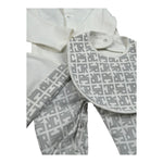 John Richmond Set Tutina-Cappello-Bavette Bicolore per Neonato RLP26001TU BIANCO/GRIGIO JOHN RICHMOND 