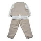 Marlu' Completo 2 Pezzi Camicia-Gilet-Pantalone per Neonato EN70561 BEIGE MARLU' 