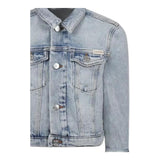 Calvin Klein Giubbino In Denim Tinta Unita con Bottoni per Bambina IB0IB02308 AZZURRO CALVIN KLEIN 