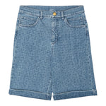 Balmain Bermuda In Denim Tinta Unita per Bambino BW6Q39 AZZURRO BALMAIN 