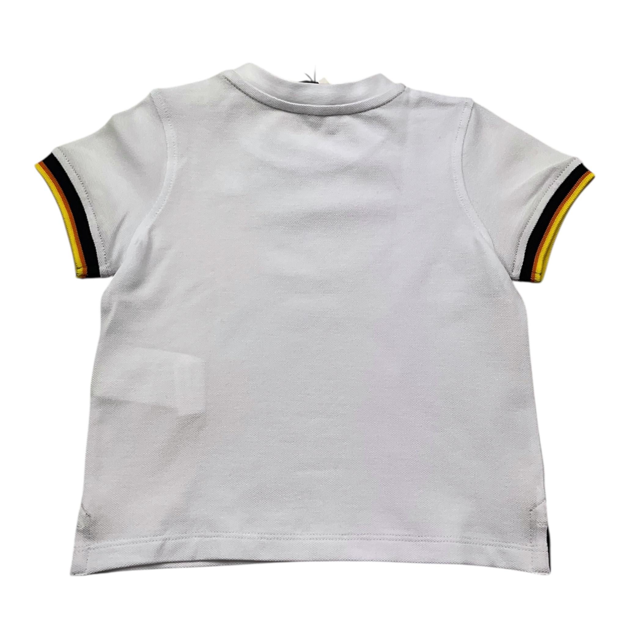 K-Way T-Shirt Girocollo Tinta Unita per Neonato K71375W BIANCO K-WAY 