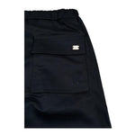 I'M Brian Pantalone Tinta Unita con Elastico In Vita per Bambino PA1240J NERO I'M BRIAN 