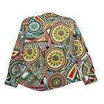 Over-D Camicia Tinta Unita con Fantasia per Bambino OK1087SCM BIANCO OVER-D 