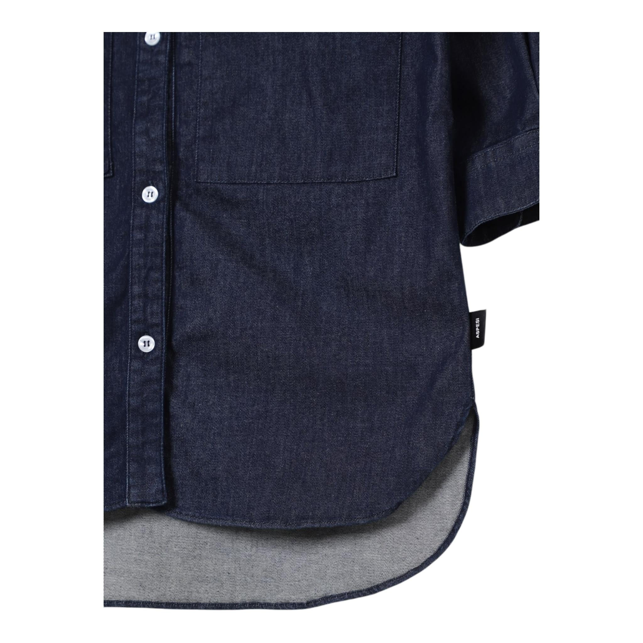 ASPESI abito camicia in denim tinta unita Blu per Bambina F24018VLJ0037 BLU ASPESI 