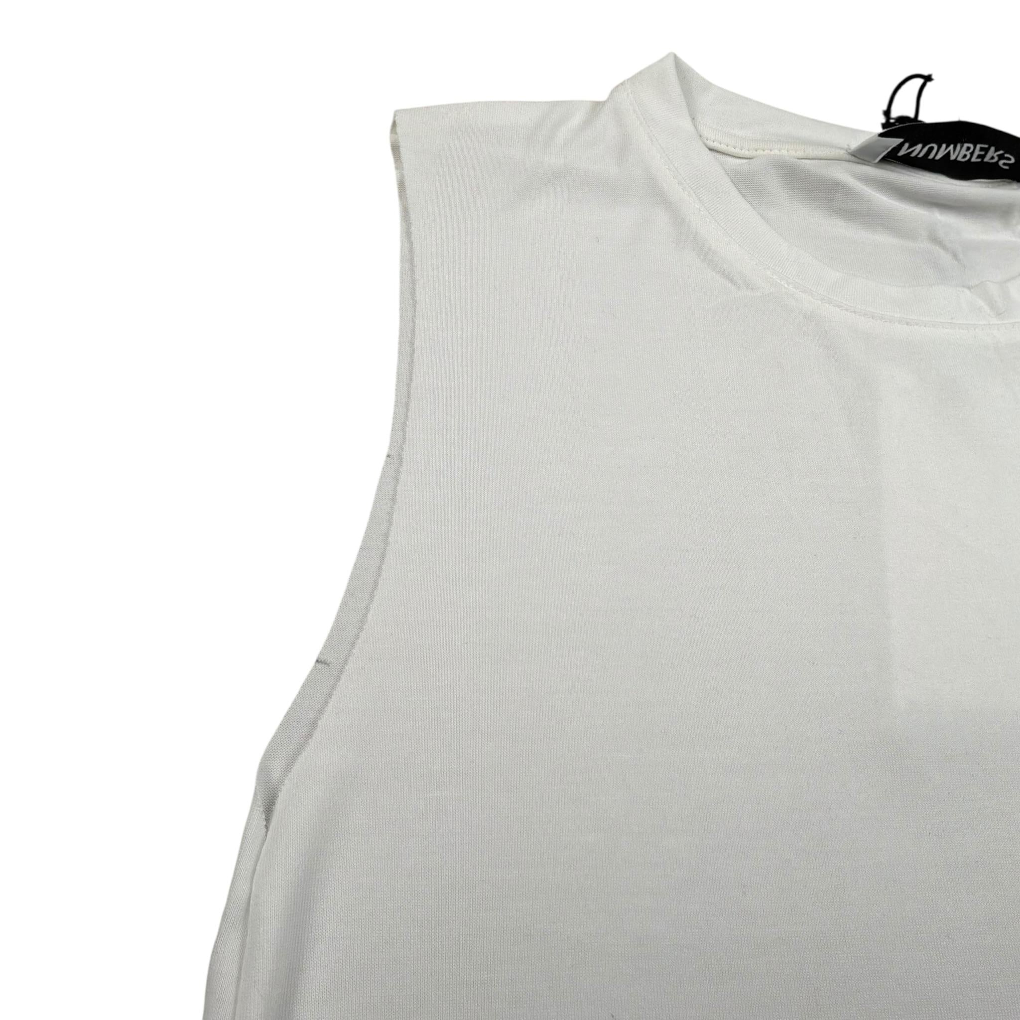 Numbers Canotta Girocollo Tinta Unita per Bambino CAN01 BIANCO NUMBERS 