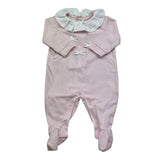 Isabel & Martinez Tutina Manica Lunga Tinta Unita con Ricami per Neonata IM25N409 ROSA ISABEL & MARTINEZ 