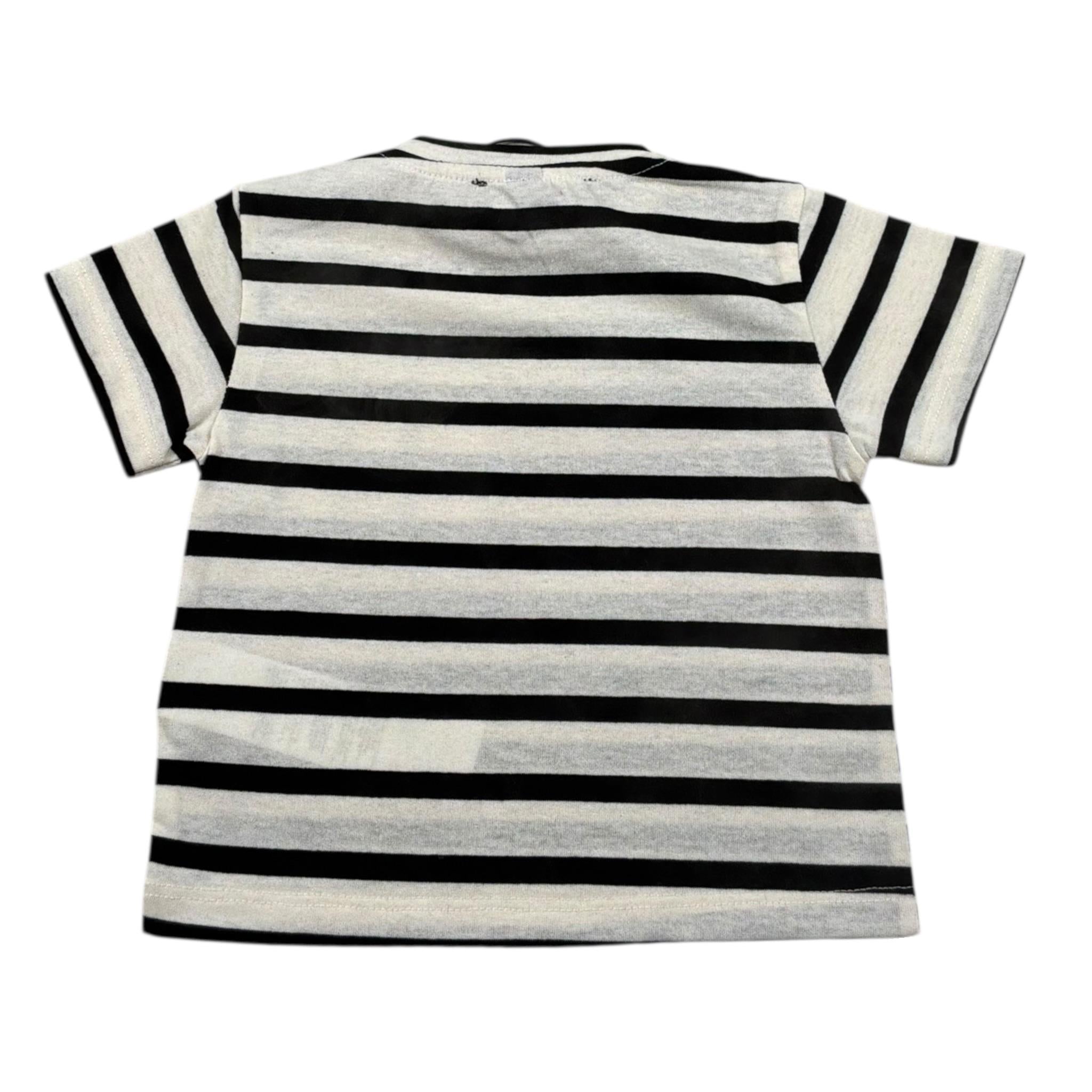 Please T-Shirt Bicolore con Taschino per Bambino MBC5031B71J PANNA PLEASE 