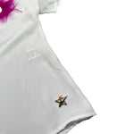 Kaos Camicia Mezza Manica Tinta Unita per Bambina KS105 BIANCO KAOS 