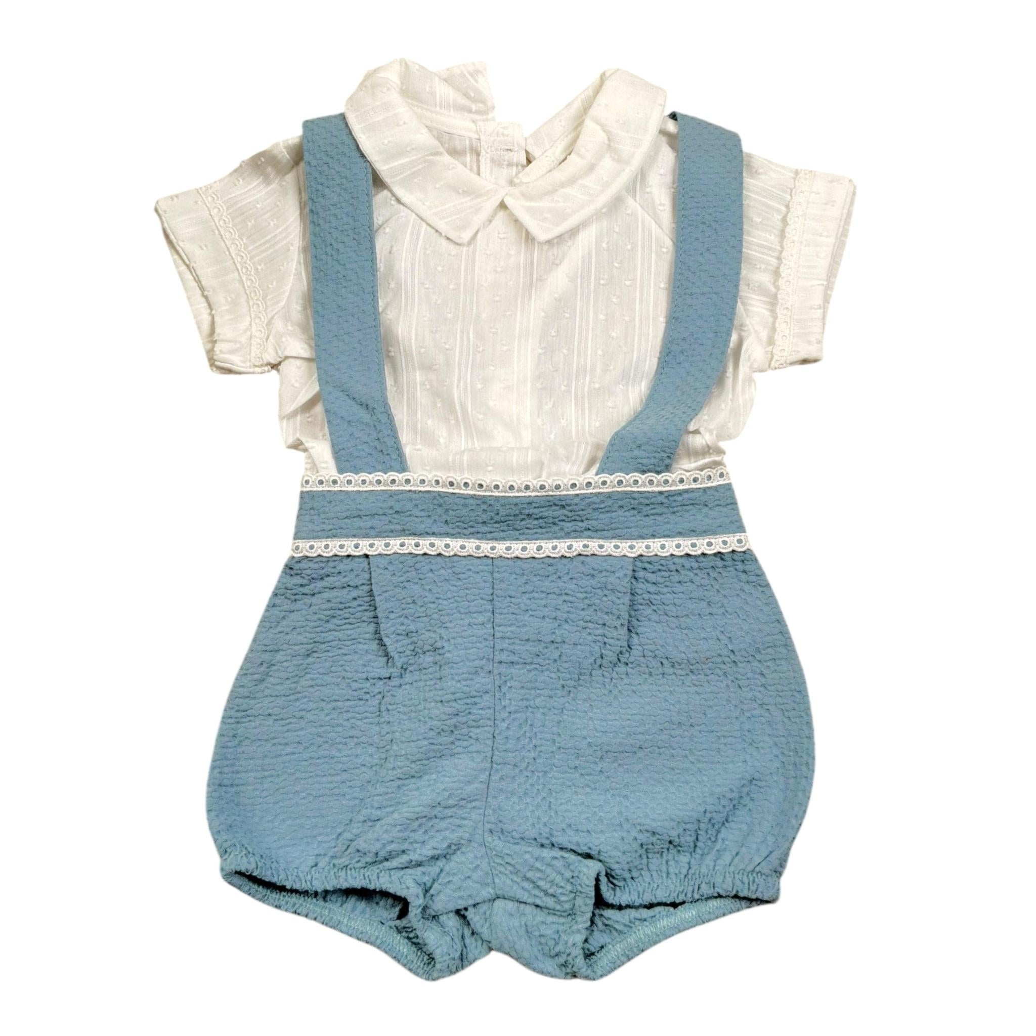 Calamaro Completo 2 Pezzi Camicia-Bermuda per Neonato 17734 BIANCO/AZZURRO CALAMARO 