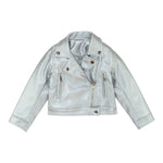 TO be too giubbino modello chiodo in ecopelle tinta unita Argento per Bambina TFBF24C633 ARGENTO TO be too 