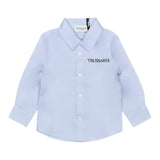 TRUSSARDI camicia manica lunga tinta unita con stampa Azzurro per Bambino TIA24066CA AZZURRO TRUSSARDI 