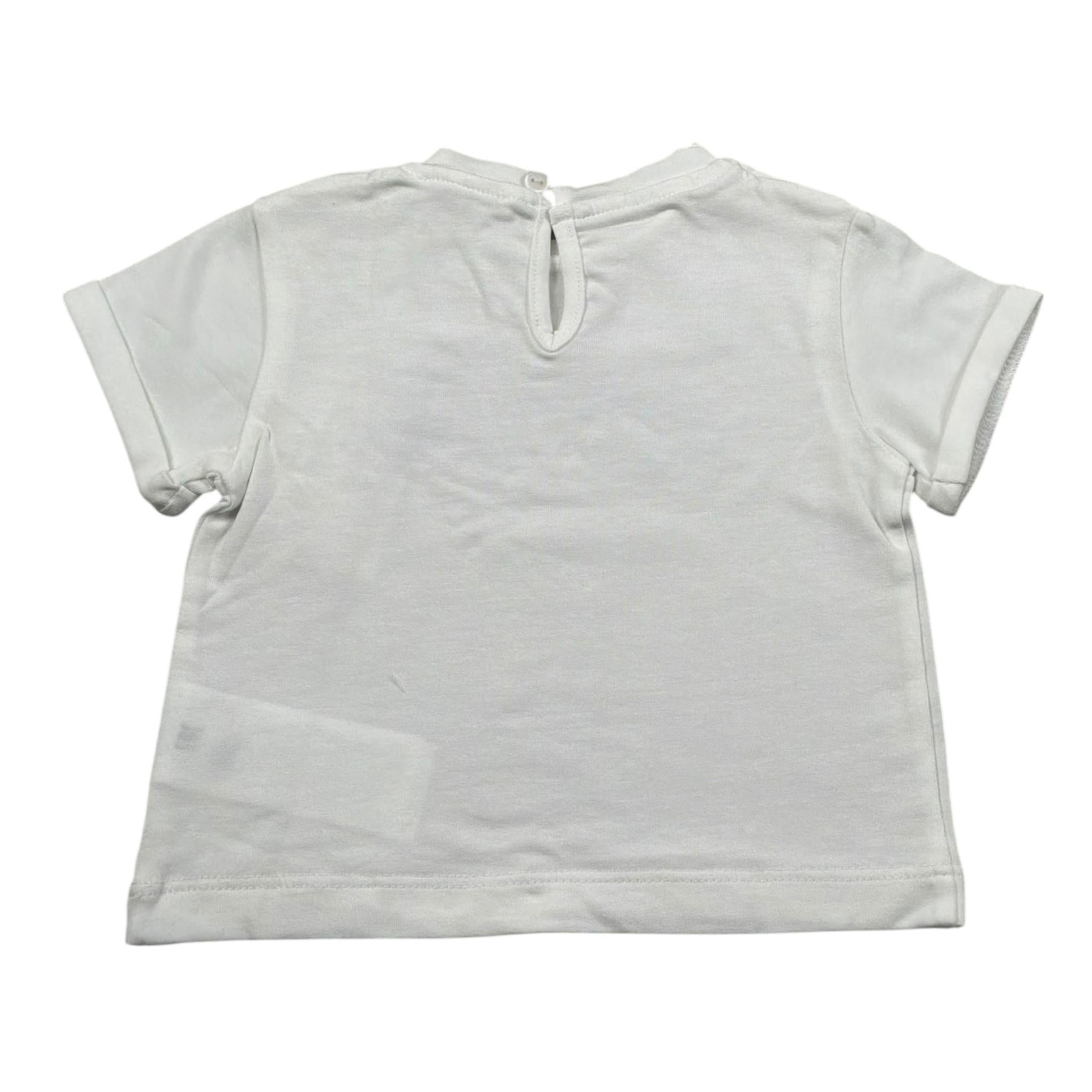 M+E' T-Shirt Girocollo Tinta Unita con Brillantini per Neonata UE1817N PANNA M+E' 