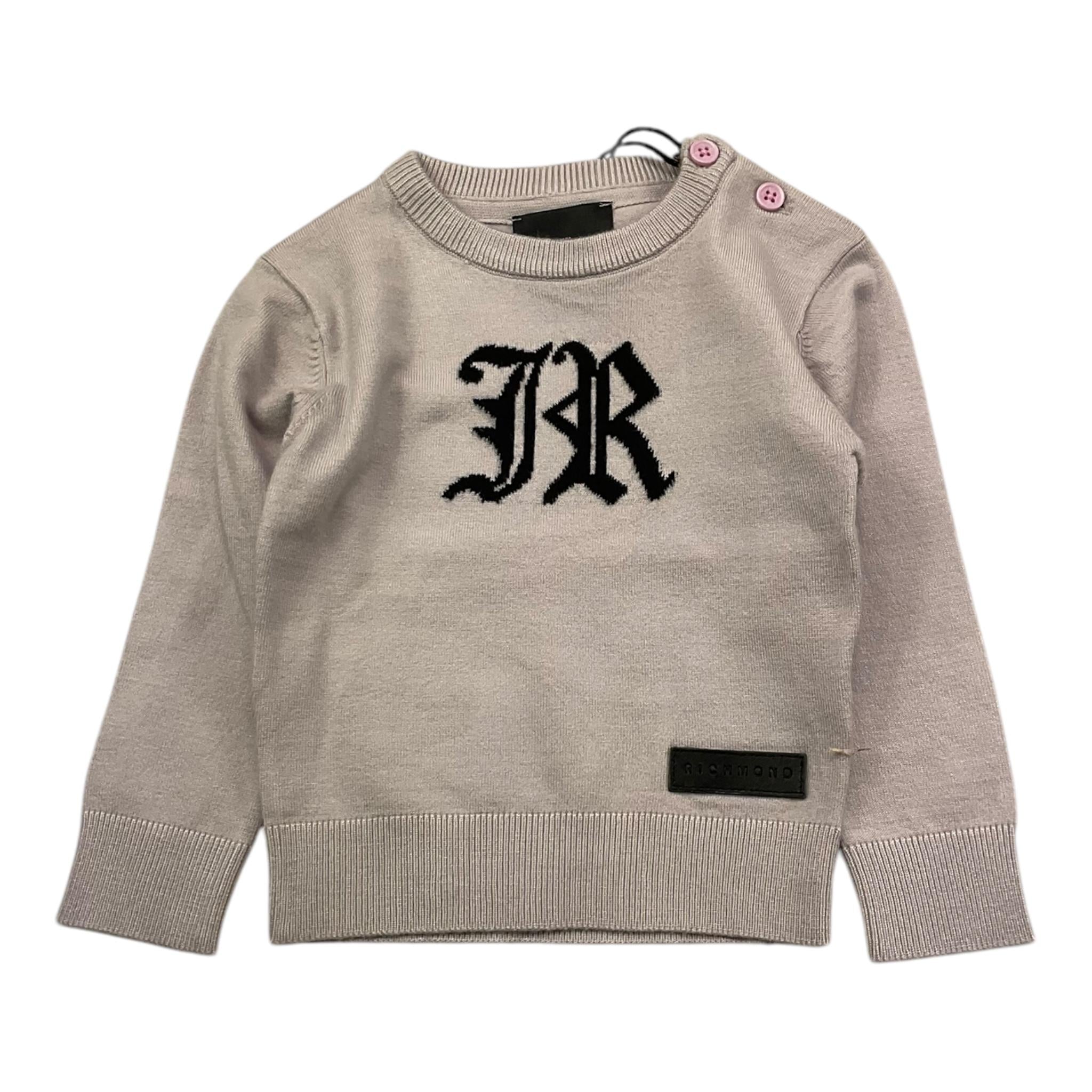 JOHN RICHMOND maglia girocollo tinta unita con stampa Beige per Neonata RIA25022MA BEIGE JOHN RICHMOND 