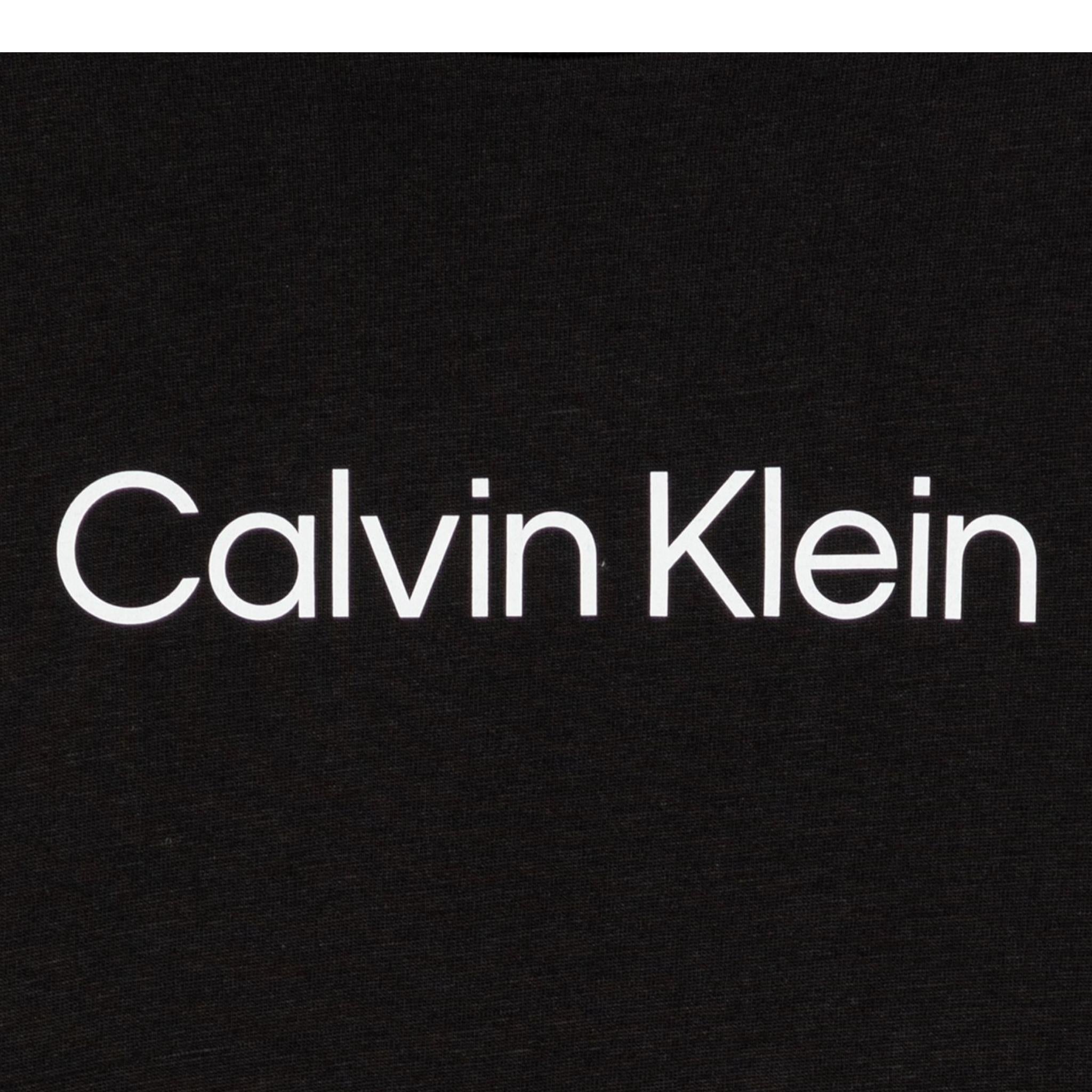 Calvin Klein T-Shirt Girocollo Tinta Unita con Stampa per Bambino IU0IU00682 NERO CALVIN KLEIN 