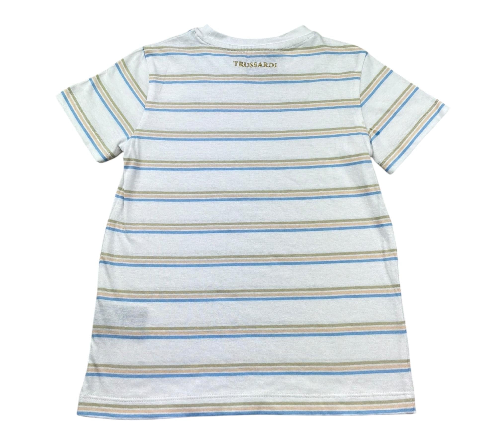 Trussardi T-Shrit Girocollo Fantasia A Righe per Bambina TGP26034TS BIANCO TRUSSARDI 