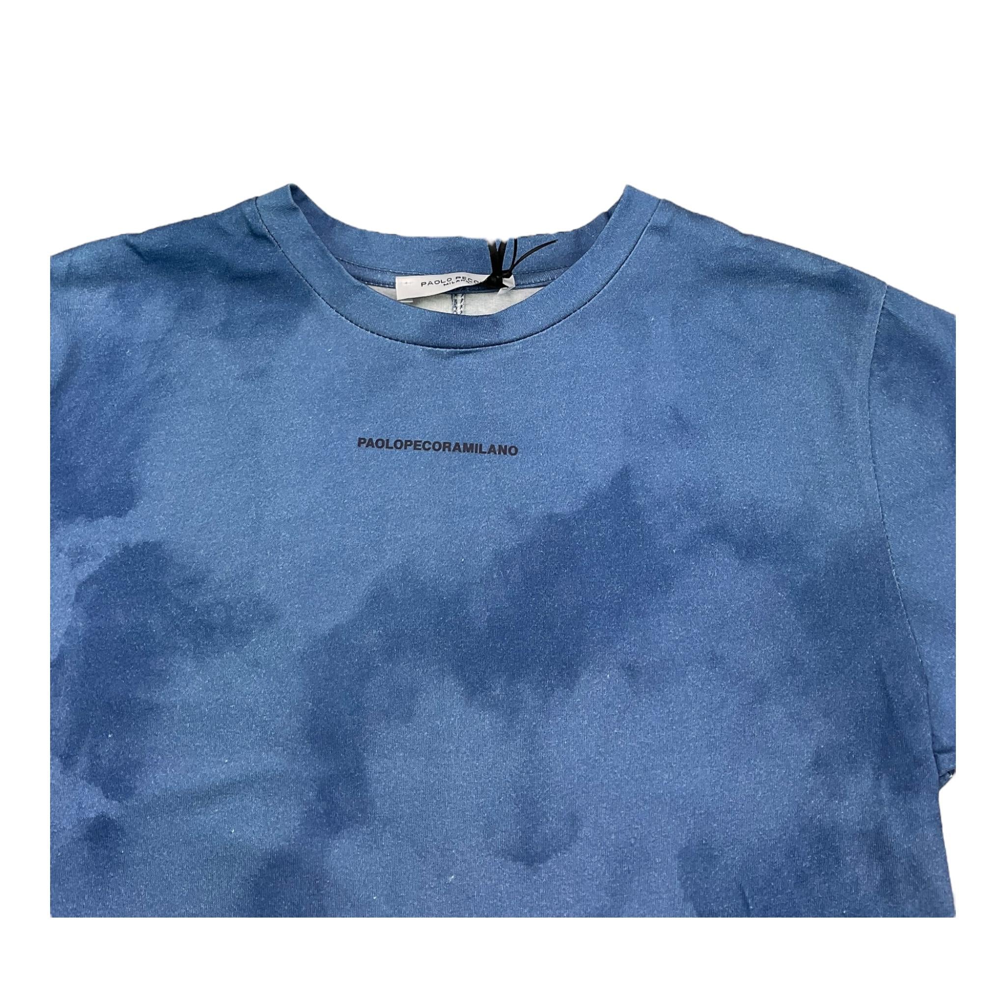 PAOLO PECORA t-shirt girocollo tinta unita Azzurro per Bambino PP4128 AZZURRO PAOLO PECORA 