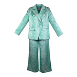 Just Cavalli Completo 2 Pezzi Giacca-Pantalone Tinta Unita per Bambina JGP26142JP VERDE ACQUA JUST CAVALLI 