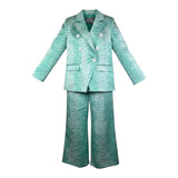 Just Cavalli Completo 2 Pezzi Giacca-Pantalone Tinta Unita per Bambina JGP26142JP VERDE ACQUA JUST CAVALLI 