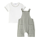 Il Gufo Completo 2 Pezzi T-Shirt-Salopette per Neonato P25DP469C3161 BIANCO/VERDE IL GUFO 