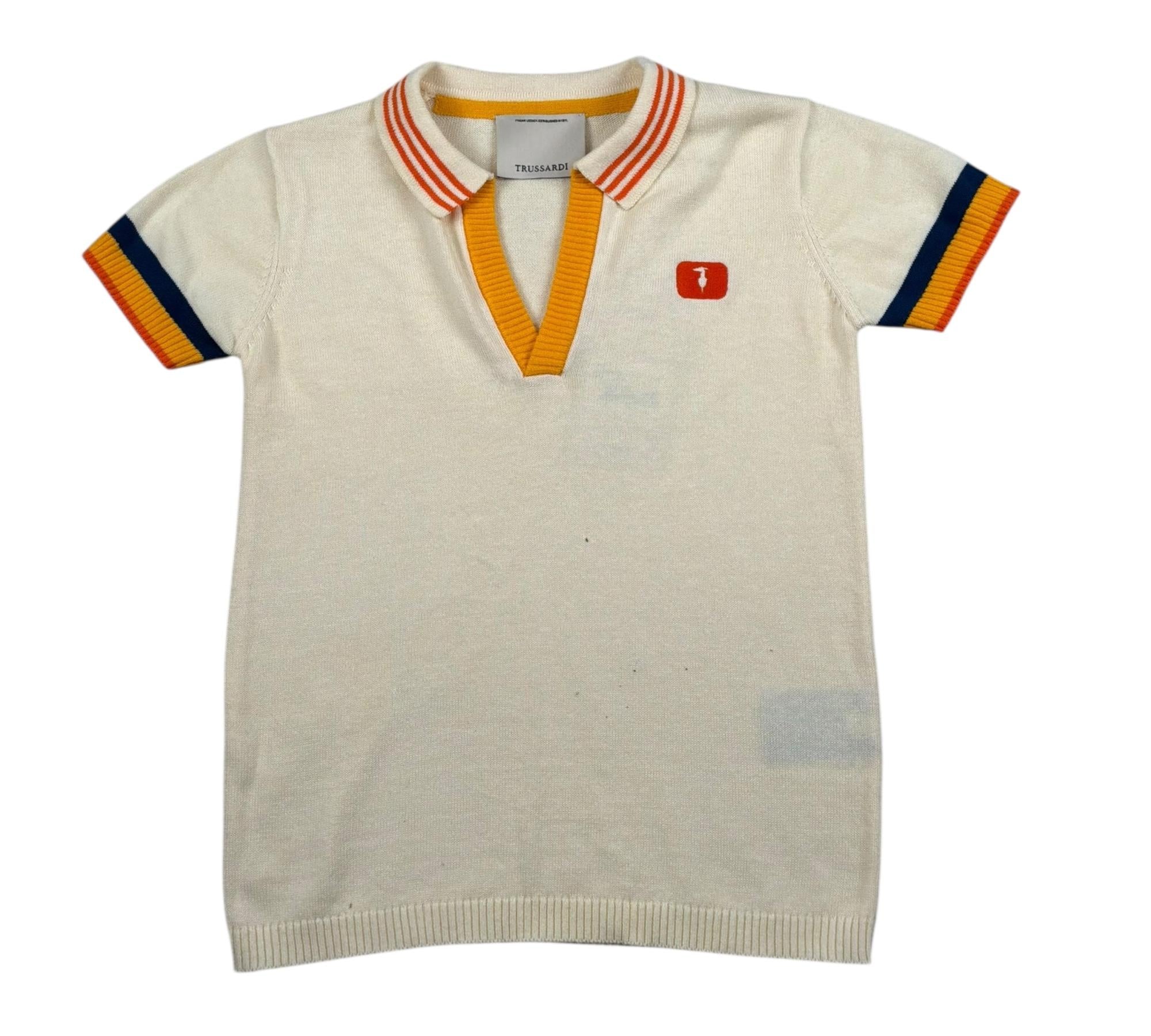 Trussardi Polo Mezza Manica Tinta Unita con Logo per Bambino TBP26087PO BEIGE TRUSSARDI 