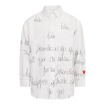 Simonetta Camicia Tinta Unita con Logo per Bambina SW5A40 BIANCO SIMONETTA 
