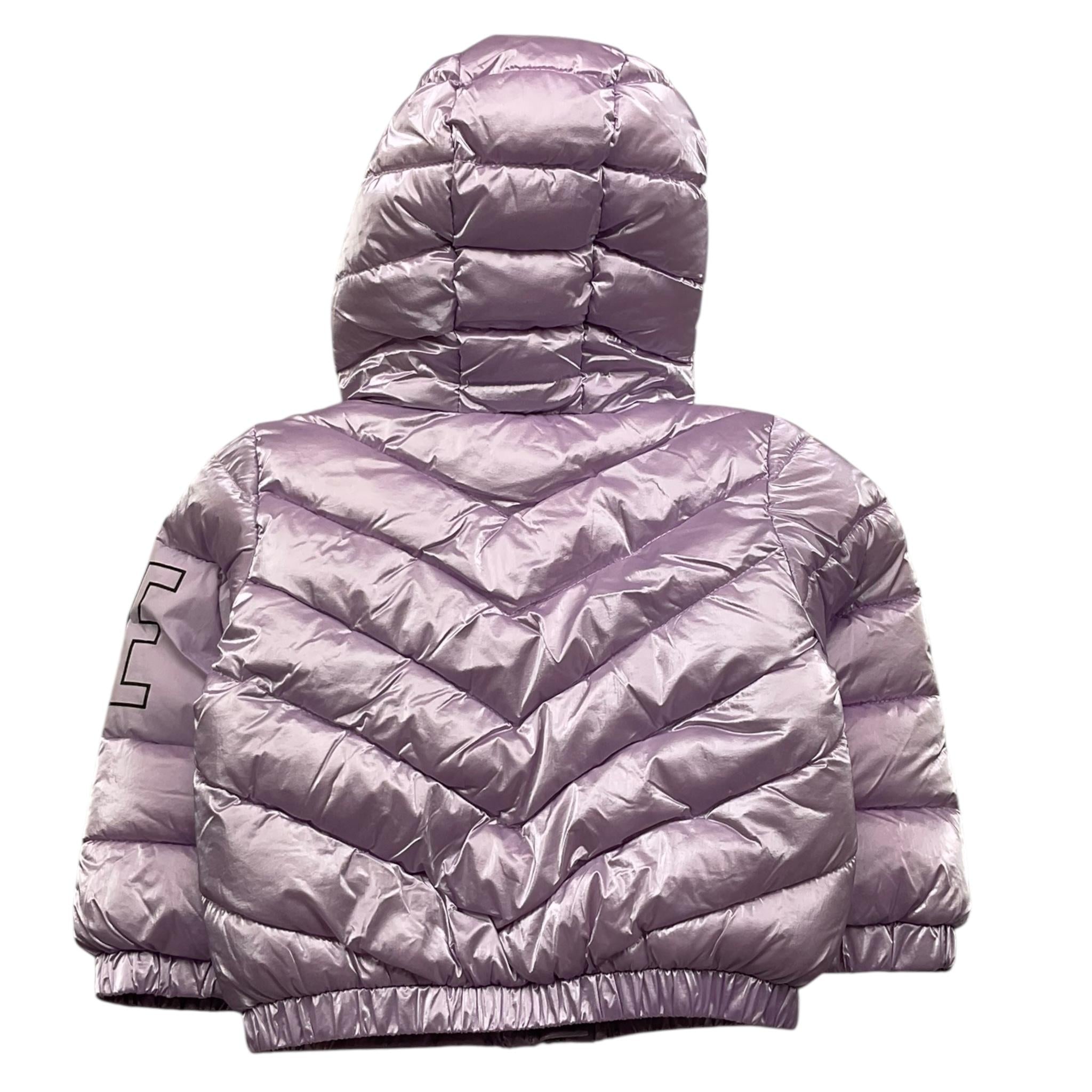 REFRIGUE giubbino tinta unita con cappuccio e stampa logo Lilla per Neonata 2881O00003XX LILLA REFRIGUE 