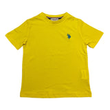 U.S. Polo Assn T-Shirt Girocollo Tinta Unita con Logo per Neonato US41554002 GIALLO U.S. POLO ASSN 