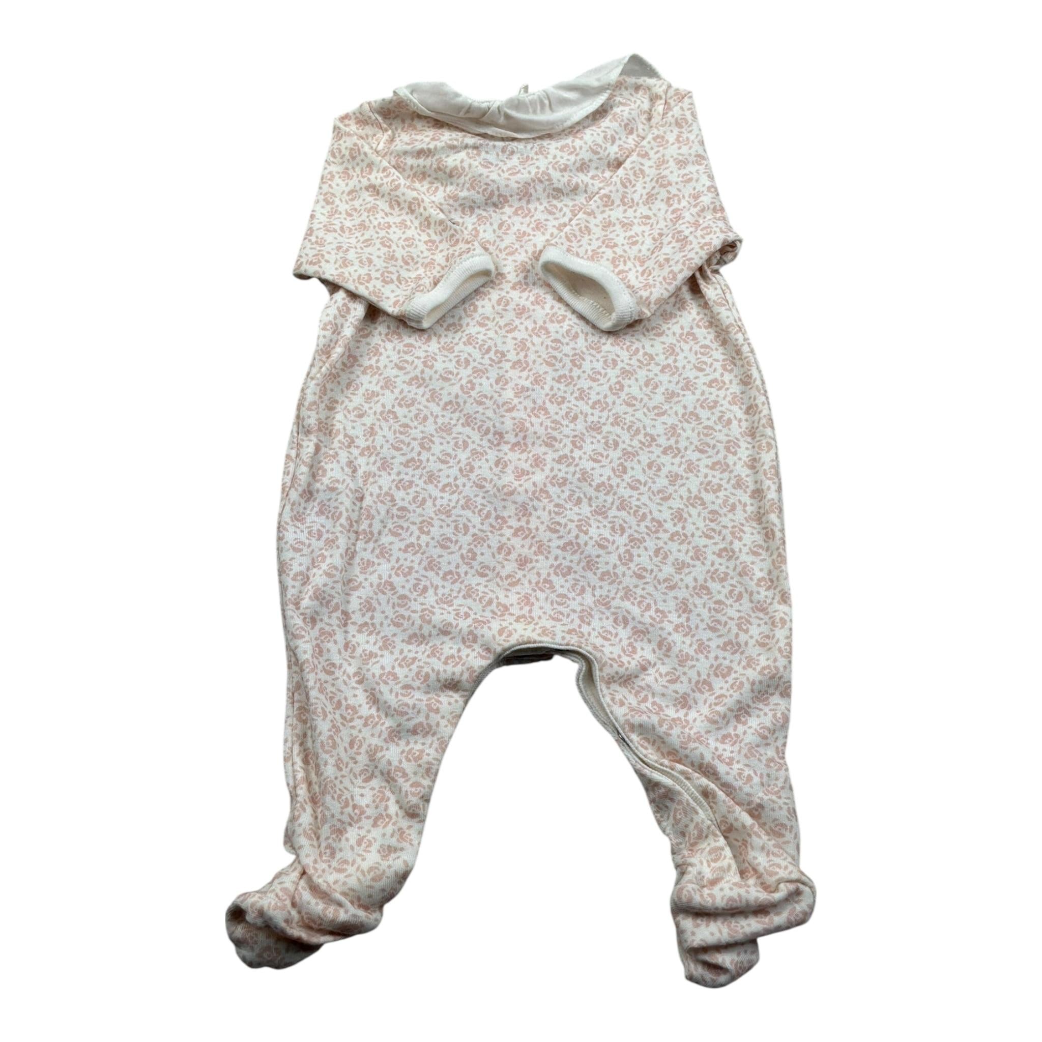 Petit Bateau Tutina Manica Lunga Tinta Uita Stampa Fantasia Panna per Neonata A09G701420 PANNA PETIT BATEAU 
