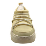 MOON BOOT sneaker tinta unita con lacci e logo Panna per Bambina 80D3440050 PANNA MOON BOOT 