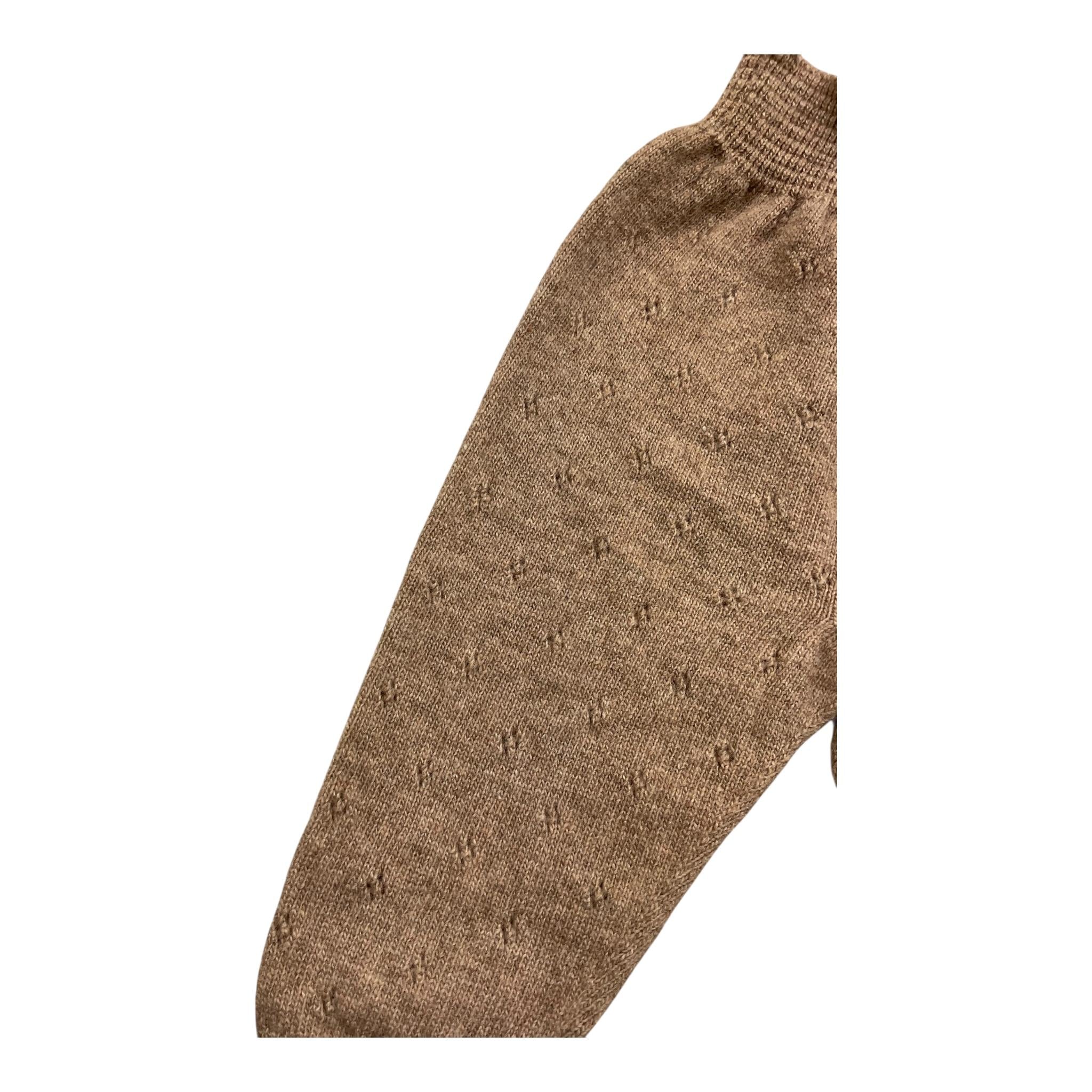 WEDOBLE pantalone tinta unita con ricami Fango per Neonato I2406322 FANGO WEDOBLE 