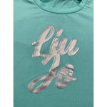 Liu Jo T-Shirt Girocollo tinta unita con Logo Azzurro per Bambina KA4011J AZZURRO LIU JO 