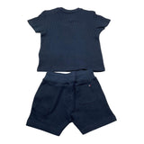 Tommy Hilfiger Complet 2 Pezzi T-Shirt-Bermuda Tinta Unita per Neonato KN0KN01597 BLU TOMMY HILFIGER 