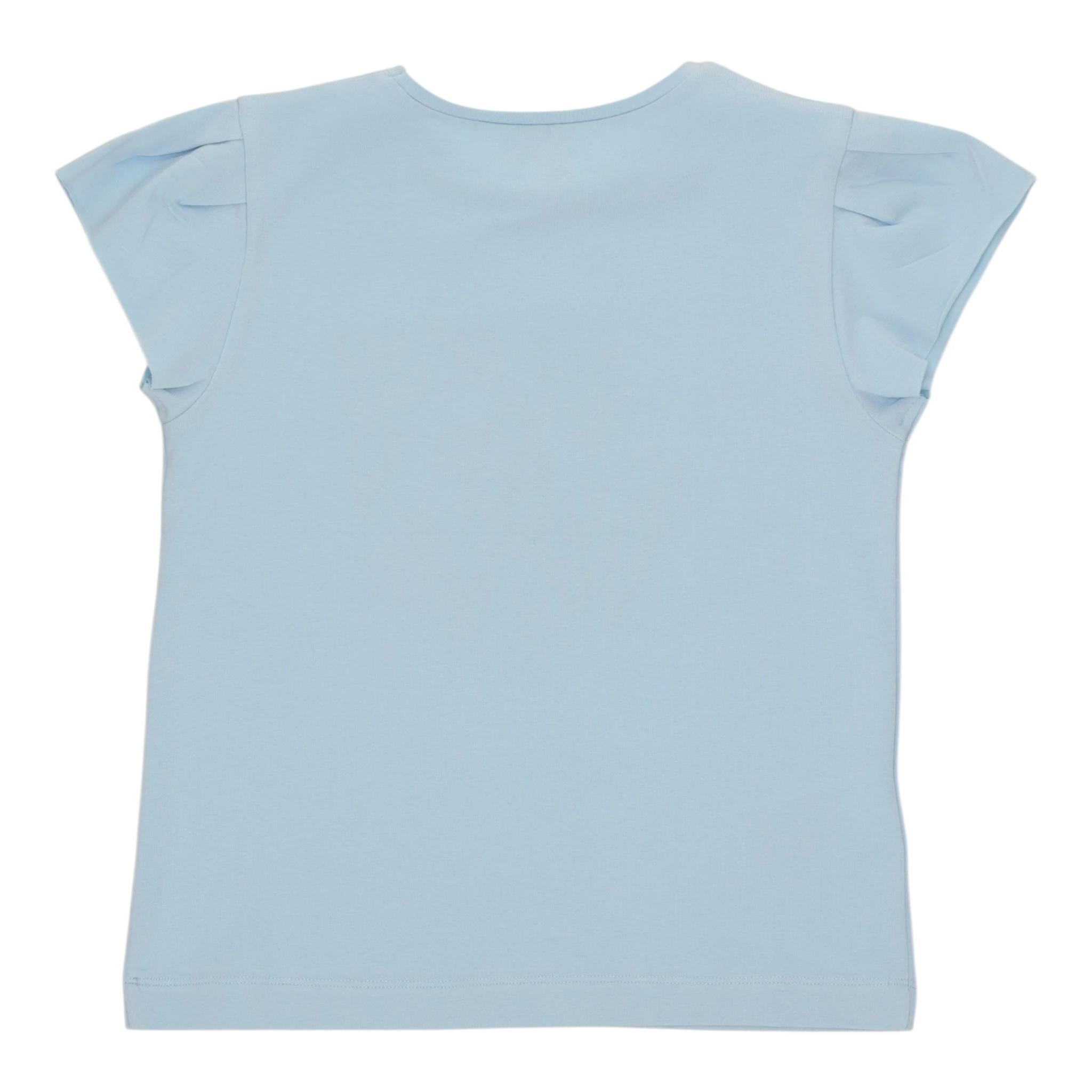 Mayoral T-Shirt Tinta Unita Girocollo con Stampa per Neonata 3015N AZZURRO MAYORAL 