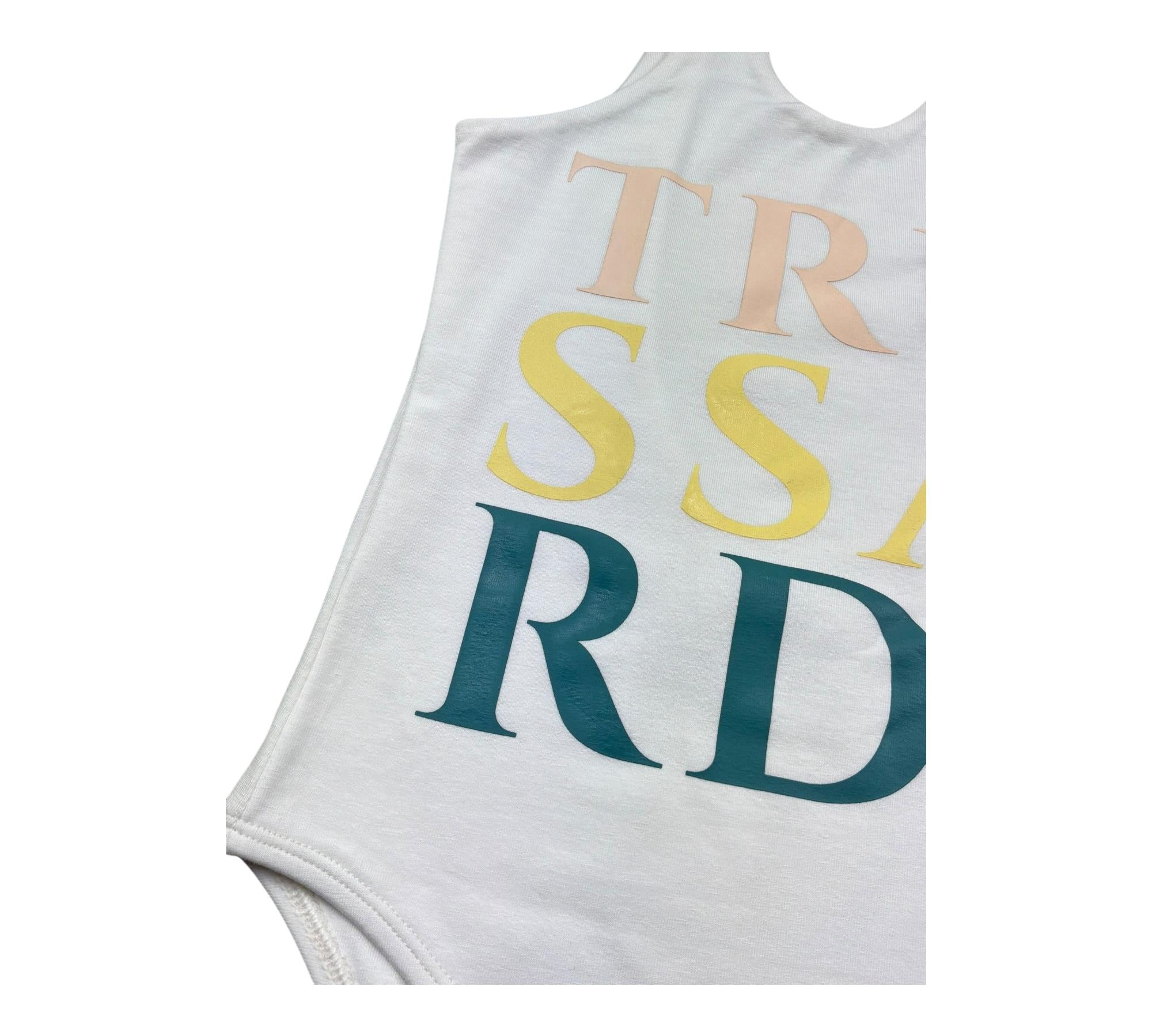 Trussardi Costume Intero Tinta Unita con Logo per Bambina TGP26025CO BIANCO TRUSSARDI 