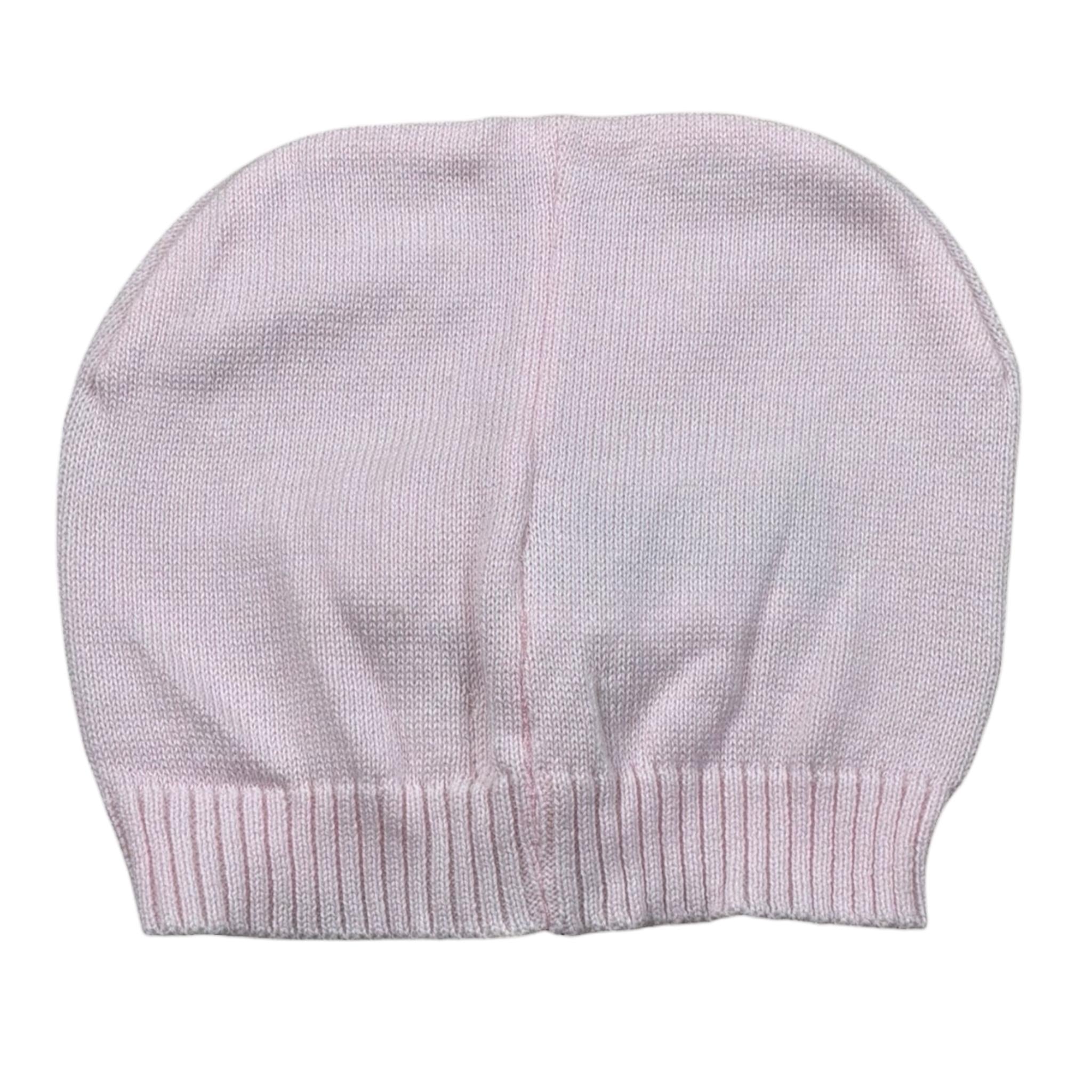 Nanan Cappello Tinta Unita con Ricami per Neonata E24400MDR ROSA NANAN 