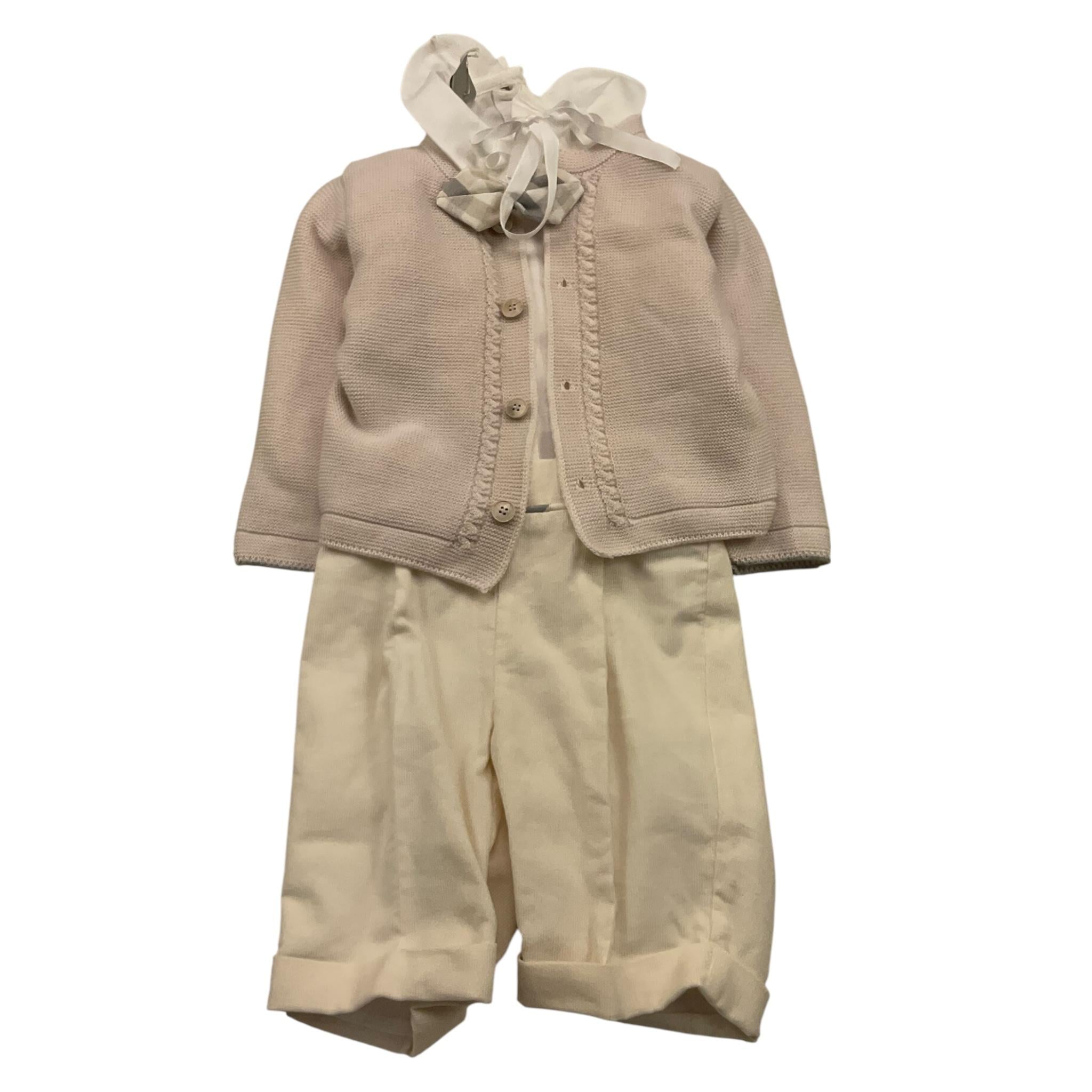 MARLU' completo 4 pezzi cardigan-pantalone-camicia-papilln Beige per Neonato IK20760BIS BEIGE MARLU' 