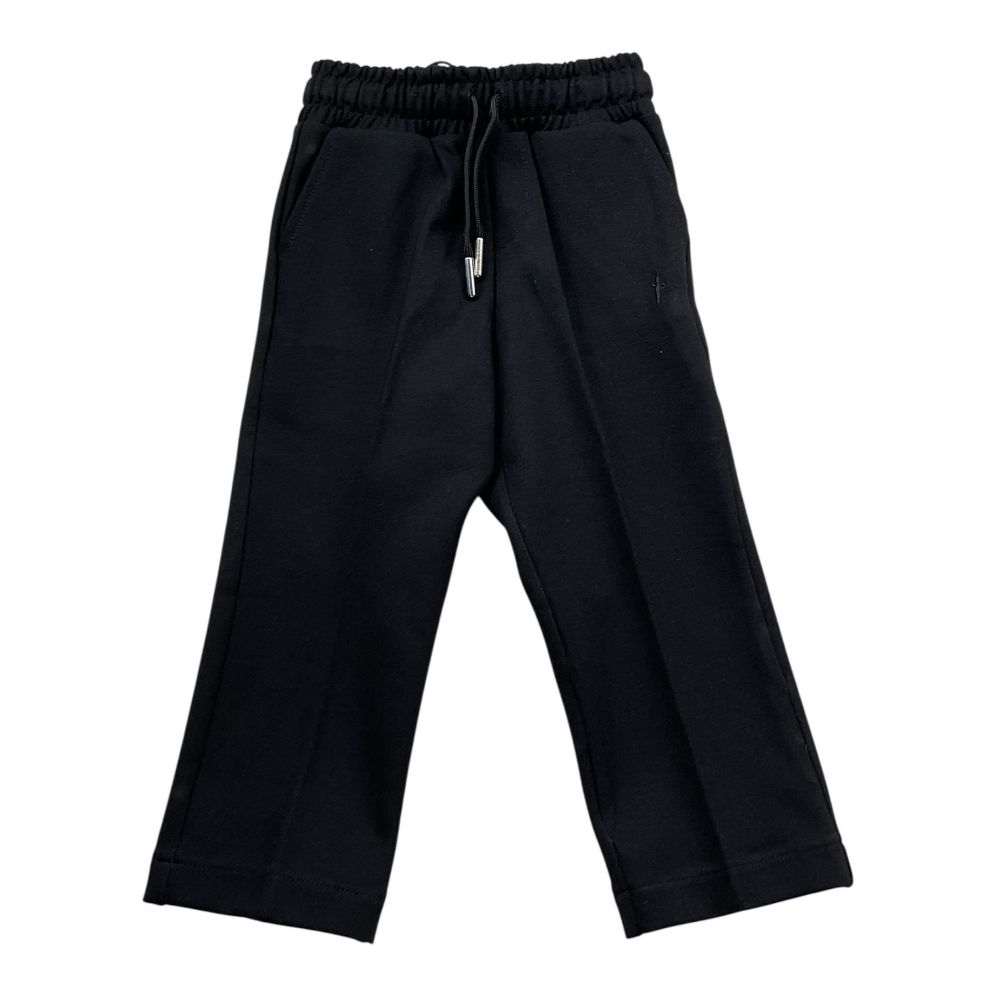 Cesare Paciotti Pantalone Tinta Unita con Elastico In Vita per Neonato PFP5151B NERO CESARE PACIOTTI 