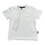 Daniele Alessandrini T-Shirt Girocollo tinta unita con Stampa Bianco per Neonato 1296M00014 BIANCO DANIELE ALESSANDRINI 