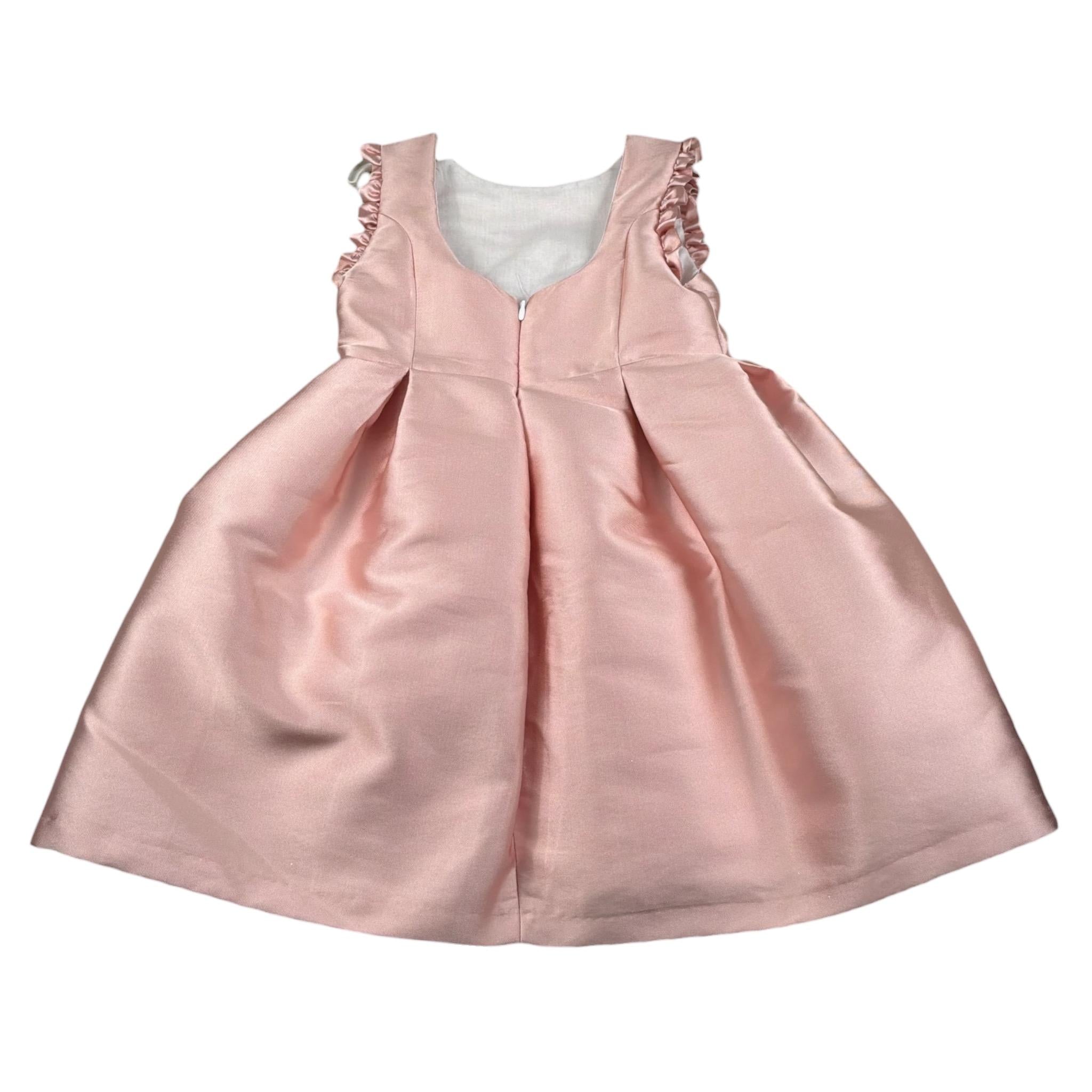 Cua-Cuak Abito Cerimonia Giromanica tinta unita Rosa per Bambina 4850 ROSA CUA-CUAK 