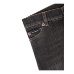 DOLCE & GABBANA jeans tinta unita con girovita regolabile Nero per Bambino L41F95 NERO DOLCE & GABBANA 