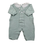 Marlu' Tutina Manica Lunga Tinta Unita con Colletto per Neonata EF1910 VERDE MARLU' 