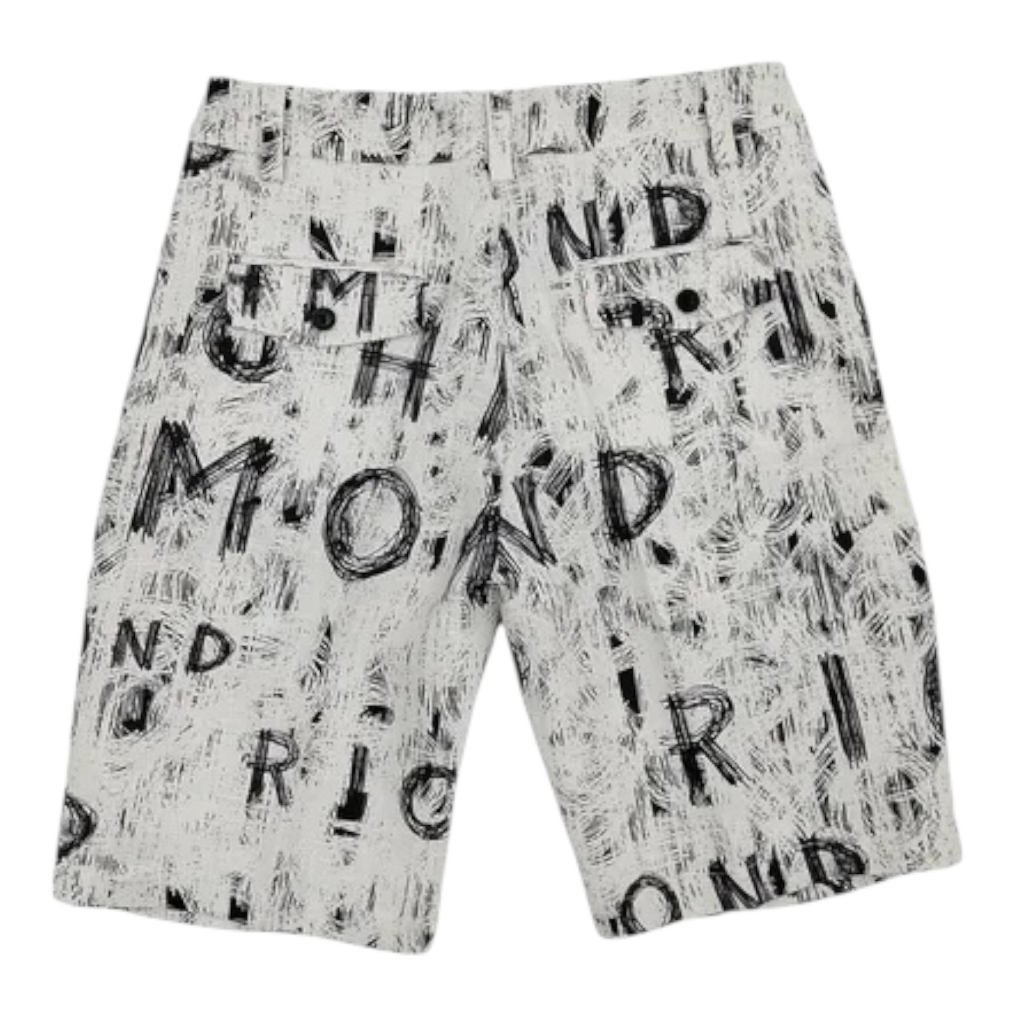 John Richmond Bermuda Tinta Unita Logato per Bambino RBO24168BE BIANCO JOHN RICHMOND 