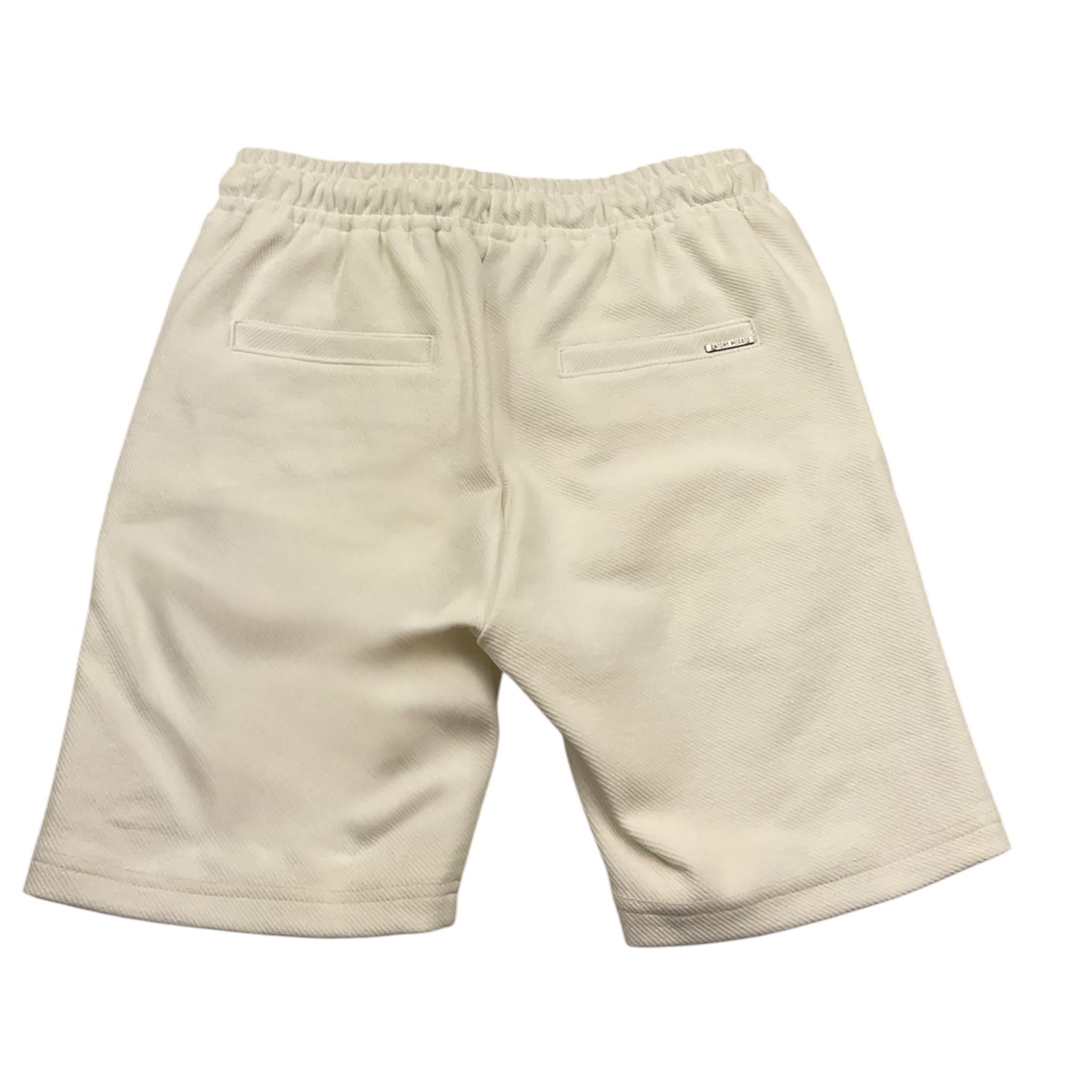 Antony Morato Bermuda Tinta Unita con Elastico In Vita per Bambino MKFS00023 BIANCO ANTONY MORATO 