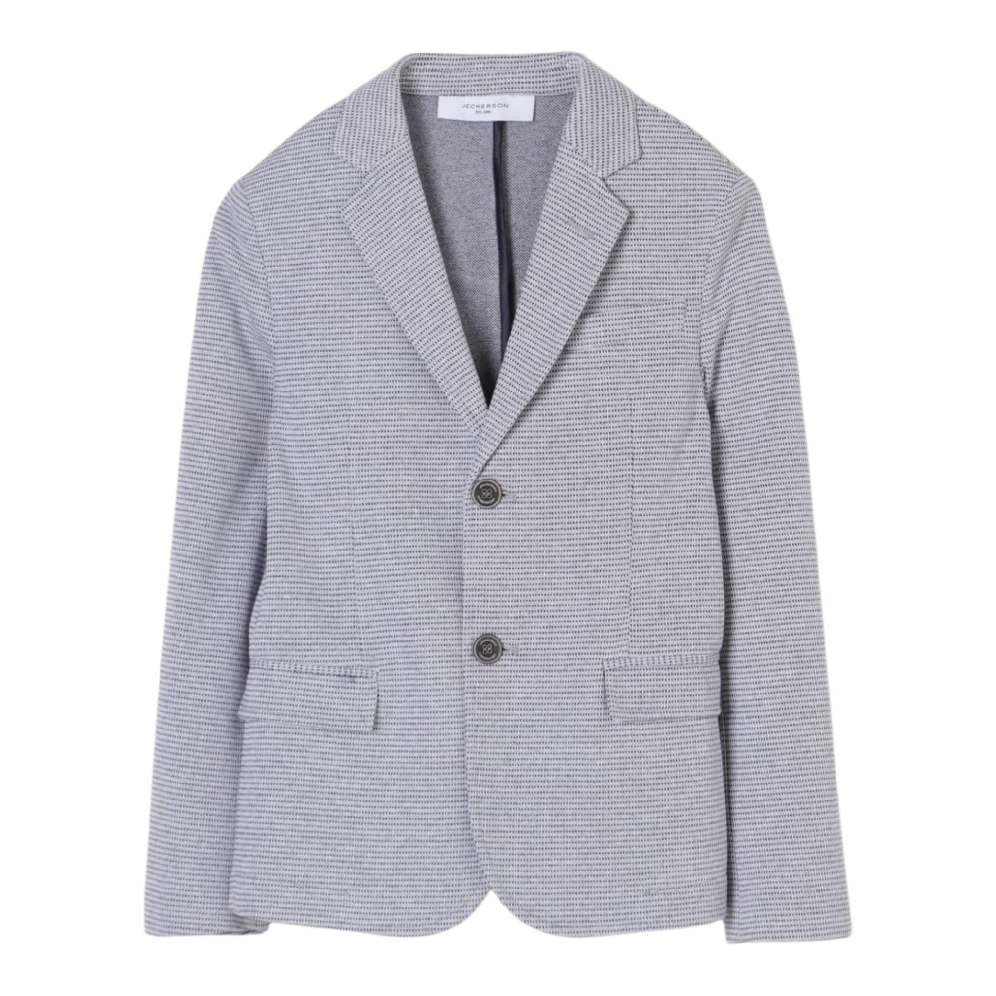 Jeckerson Giacca Tinta Unita con Microfantasia per Bambino 108JJMJS25 GRIGIO JECKERSON 