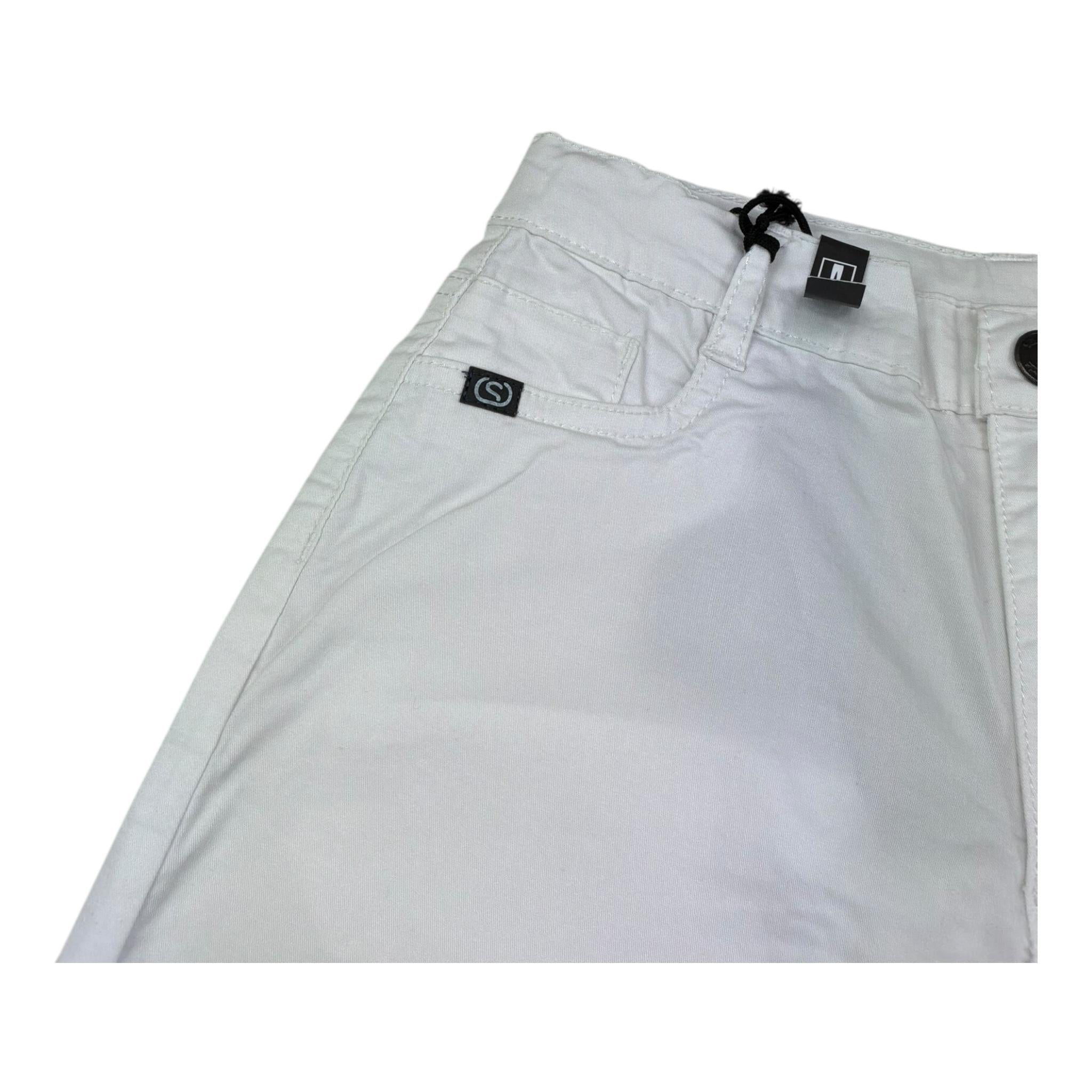 Sarabanda Pantalone Tinta Unita con Girovita Regolabile per Bambino 0B034 BIANCO SARABANDA 