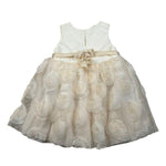 Please Abito Giromanica Tinta Unita con Tulle per Bambina AB33294G73 PANNA PLEASE 