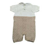 Scaldacuore Tutina Bicolore Mezza Manica per Neonato TR02PE24 BIANCO/BEIGE SCALDACUORE 